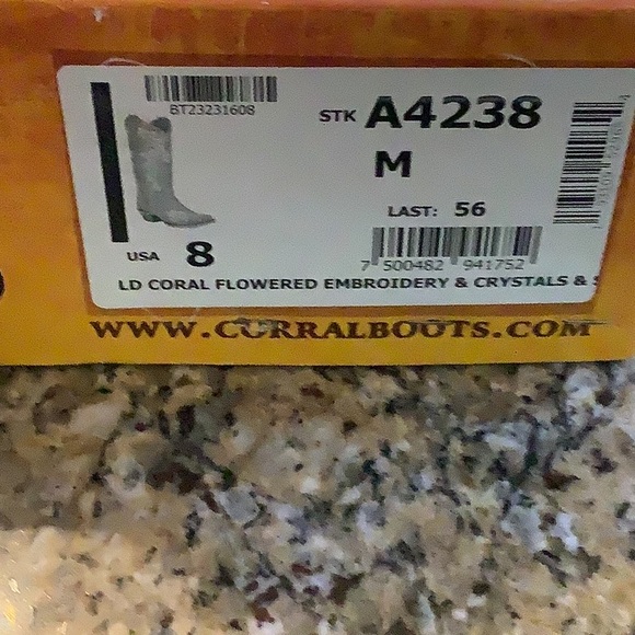 Brand New Corral embroidered Crystal western Cowboy Boots A4238 - Picture 2 of 4